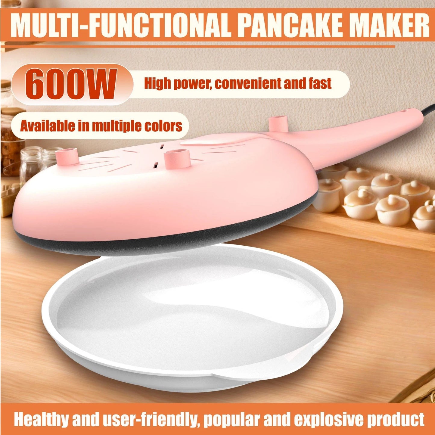 TYIIPLUS Portable 8-Inch Nonstick Electric Crepe Maker