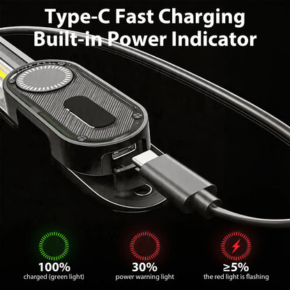 Ultra-Flexible 3-in-1 LED Work Light: Motion Sensor, Magnetic Base & Wearable Light