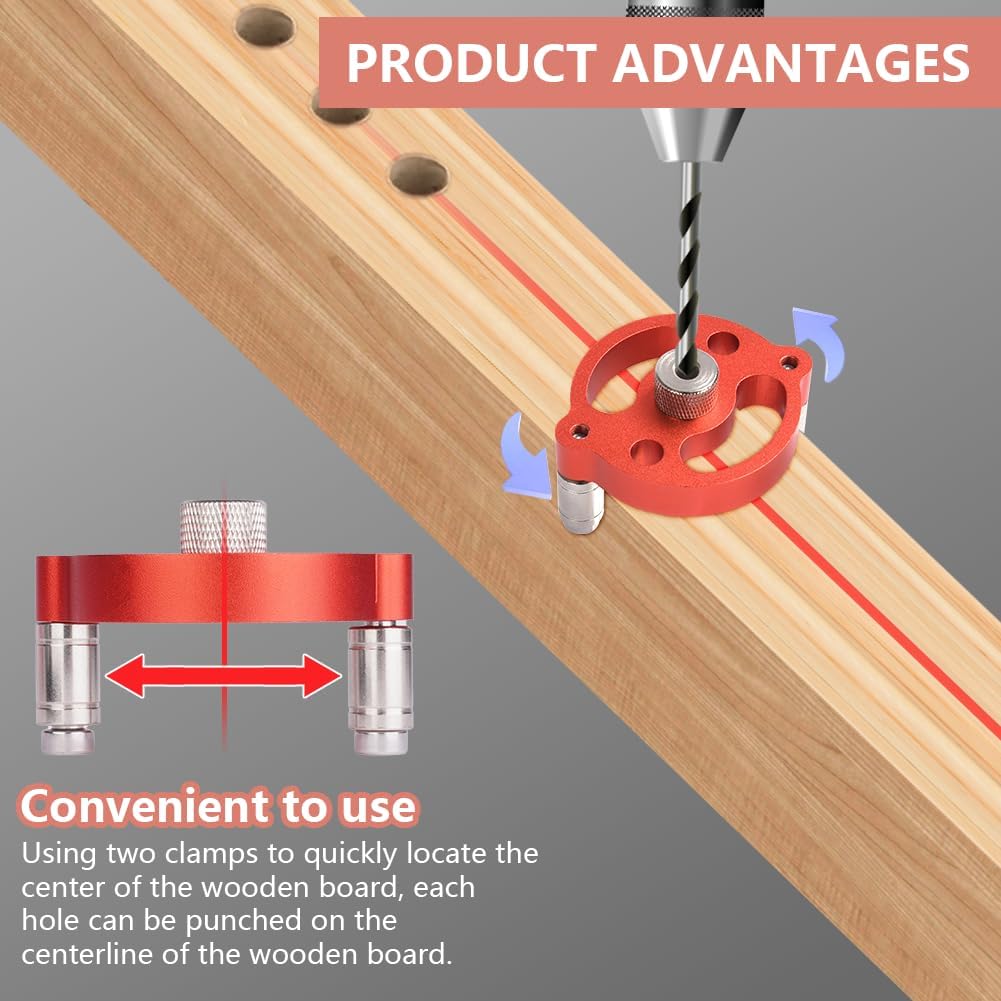 Woodworking Drill Guide Precision Center Locator Tool