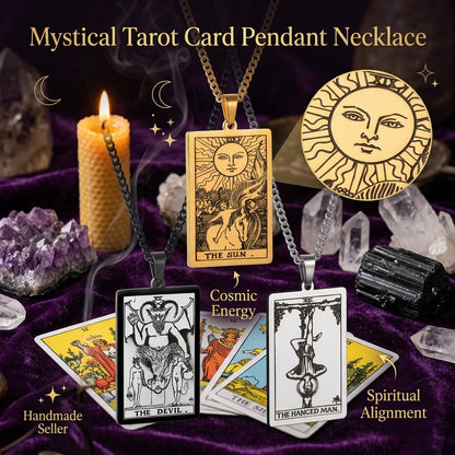 🔮 Mystical Tarot Card Pendant Necklace