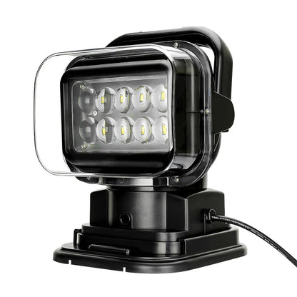 50W Remote Control 360° Rotating LED Searchlight