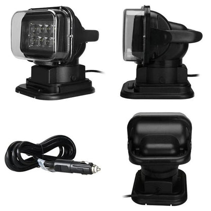 50W Remote Control 360° Rotating LED Searchlight