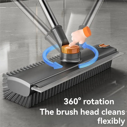 3-in-1 Adjustable Floor Scrub Brush – 360° Rotating Cleaning Tool