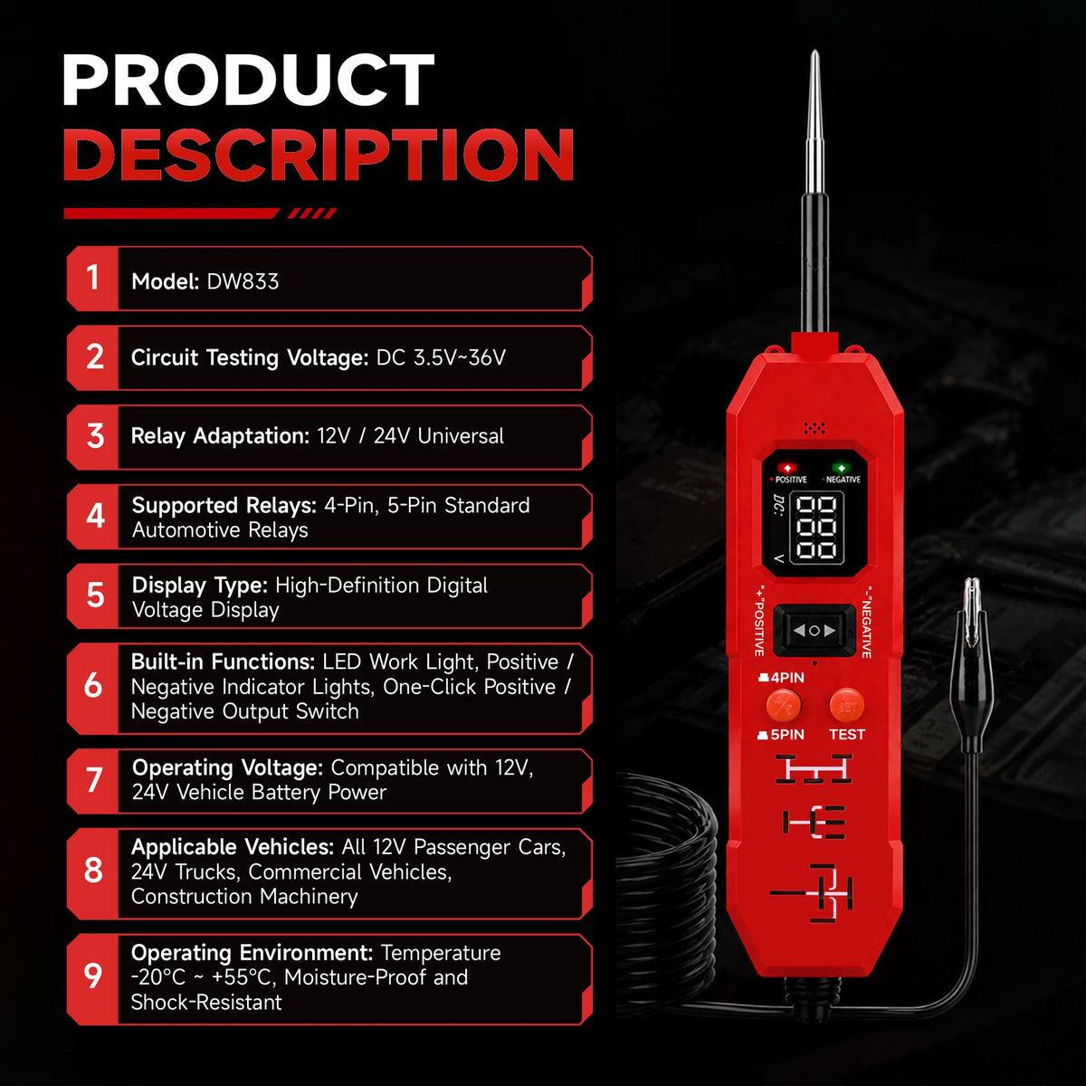 🎄 Christmas Sale: Save 40% OFF & Free Shipping! 🎁 2-in-1 Automotive Circuit & Relay Tester
