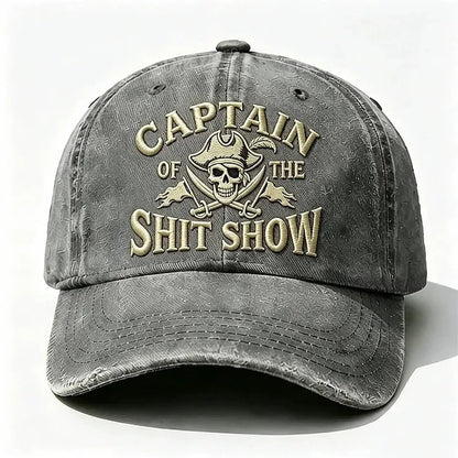 Captain Of The Shit Show Embroidery Adjustable Cap
