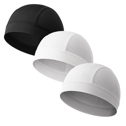 🧢 2 Pack Breathable Skull Cap for Men | Lightweight Sweat-Wicking Head Wrap & Helmet Liner for Cycling, Running & Motorcycling