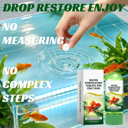 🧪Aquarium Water Purification Tablets | Bio-Safe Effervescent Formula for Crystal Clear Fish Tanks