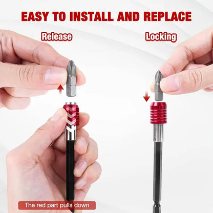 🛠️Drill Bit Extension 2/4/6/12'', Magnetic Bit Holder 4 Pcs, Drill Extension Bit Holder 1/4'' Hex