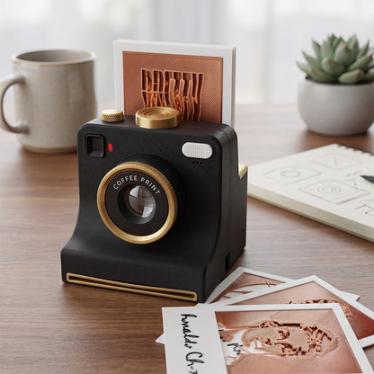 TYII™☕📸3D Printed One-Touch Latte Art Camera – Coffee Stencil Printer