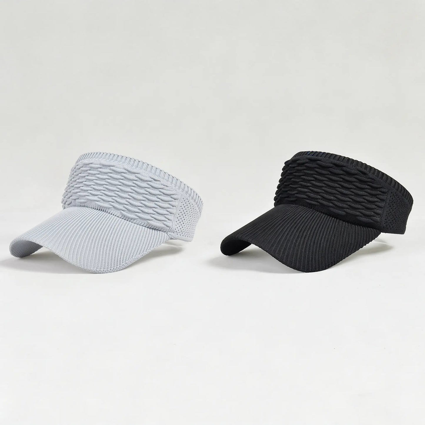 2-Pack Women’s Open-Top Breathable UV-Protection High-Ponytail Sun Visor