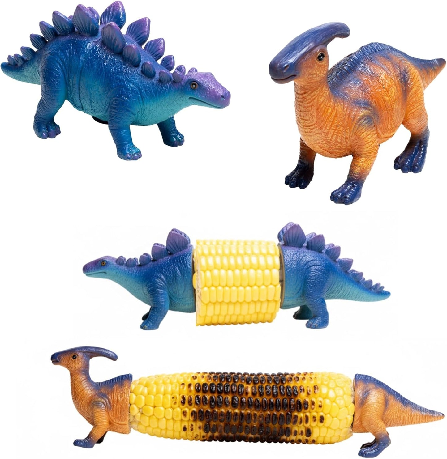 🦕💥2026 New Dinosaur Corn Holders for Corn On The Cob - Funny Corn Cob Holder for Kids and Adults with Stainless Steel Prongs