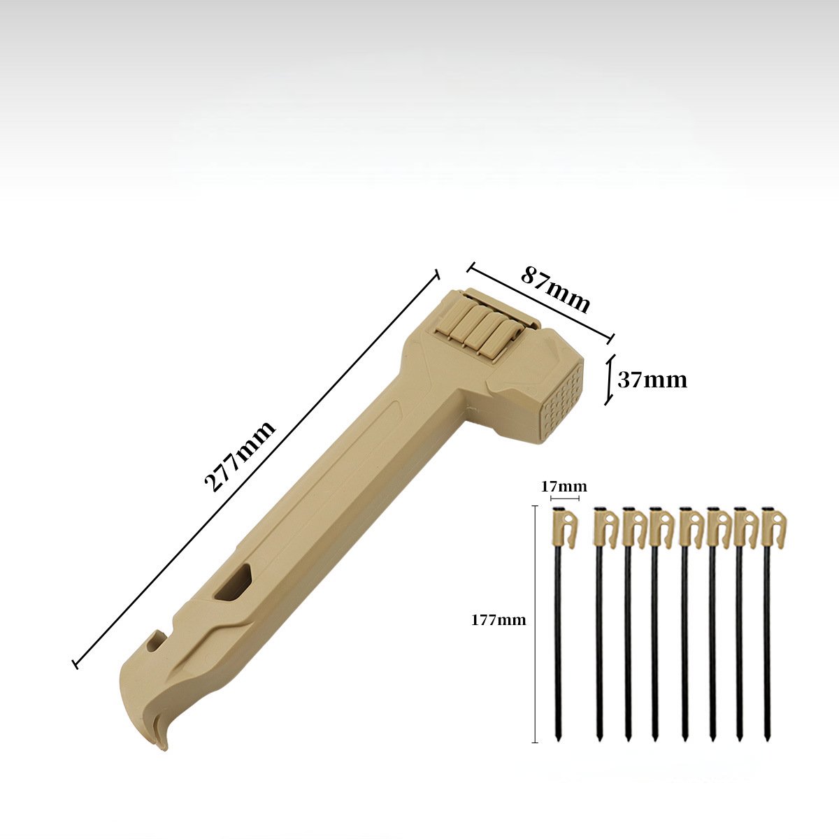 🔨🏕️Multifunctional Camping Hammer & Tent Stake Puller✨