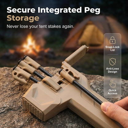 🔨🏕️Multifunctional Camping Hammer & Tent Stake Puller✨
