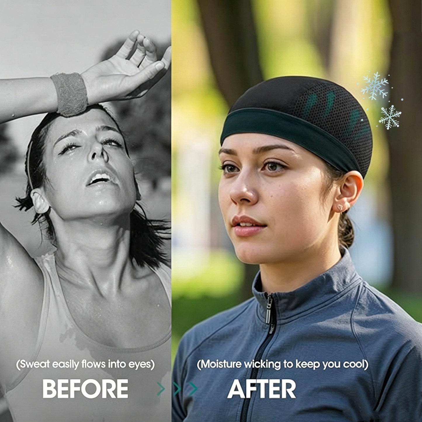 🧢 2 Pack Breathable Skull Cap for Men | Lightweight Sweat-Wicking Head Wrap & Helmet Liner for Cycling, Running & Motorcycling
