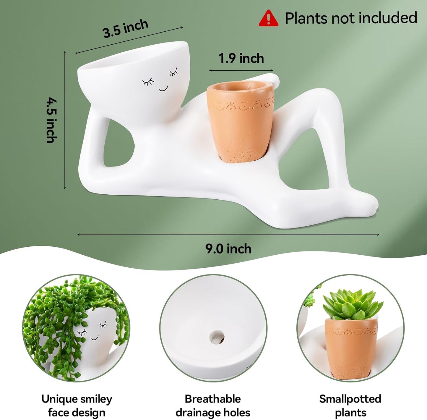 Lazy Guy Funny Plant Pots