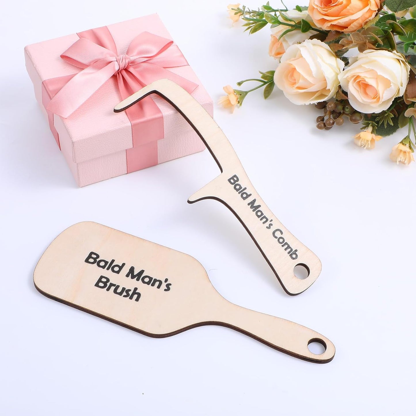 Father's Day gift - Wooden Bald Man's Comb Set