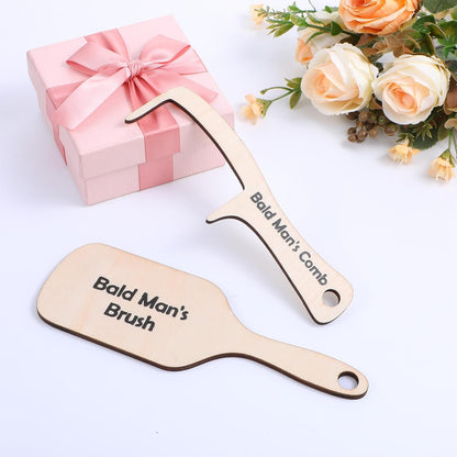 Father's Day gift - Wooden Bald Man's Comb Set