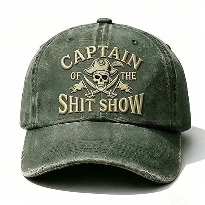 Captain Of The Shit Show Embroidery Adjustable Cap