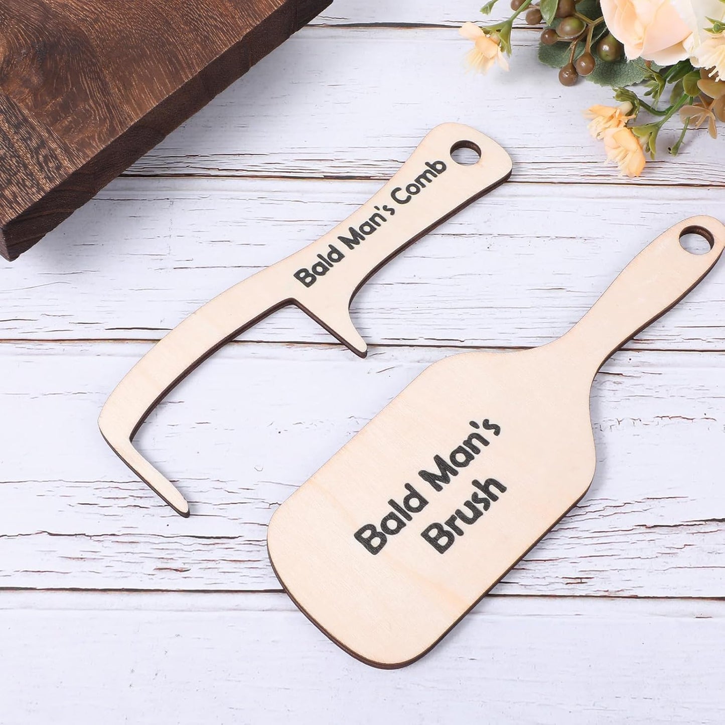 Father's Day gift - Wooden Bald Man's Comb Set