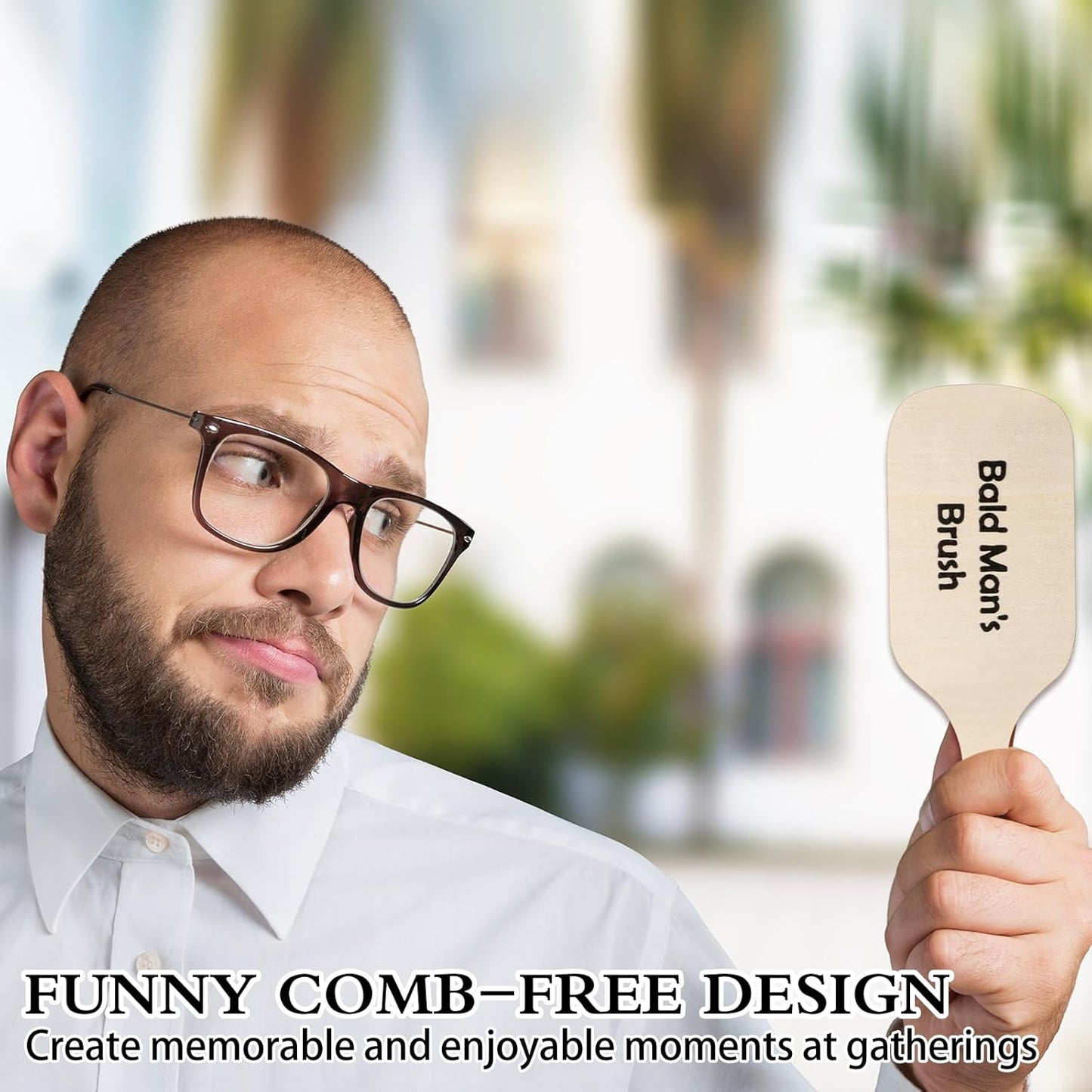 Father's Day gift - Wooden Bald Man's Comb Set