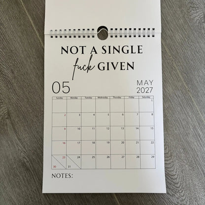 Fuck It Calendar 2027, Funny Sweary Wall Calendar