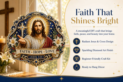 ✝️✨Jesus Diamond Art Hanging Ornament Kit