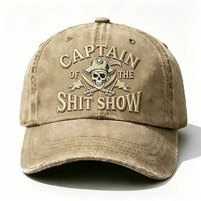 Captain Of The Shit Show Embroidery Adjustable Cap