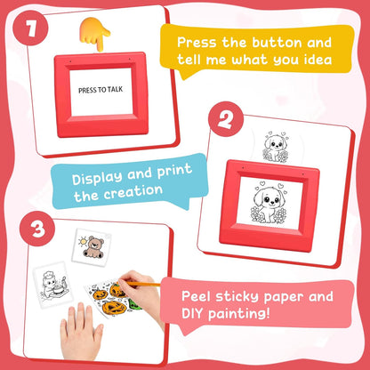 TYIIFIND AI Voice-Activated Mini Sticker Printer