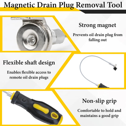 🔥Strong Magnetic Oil Drain Plug Remover Tool