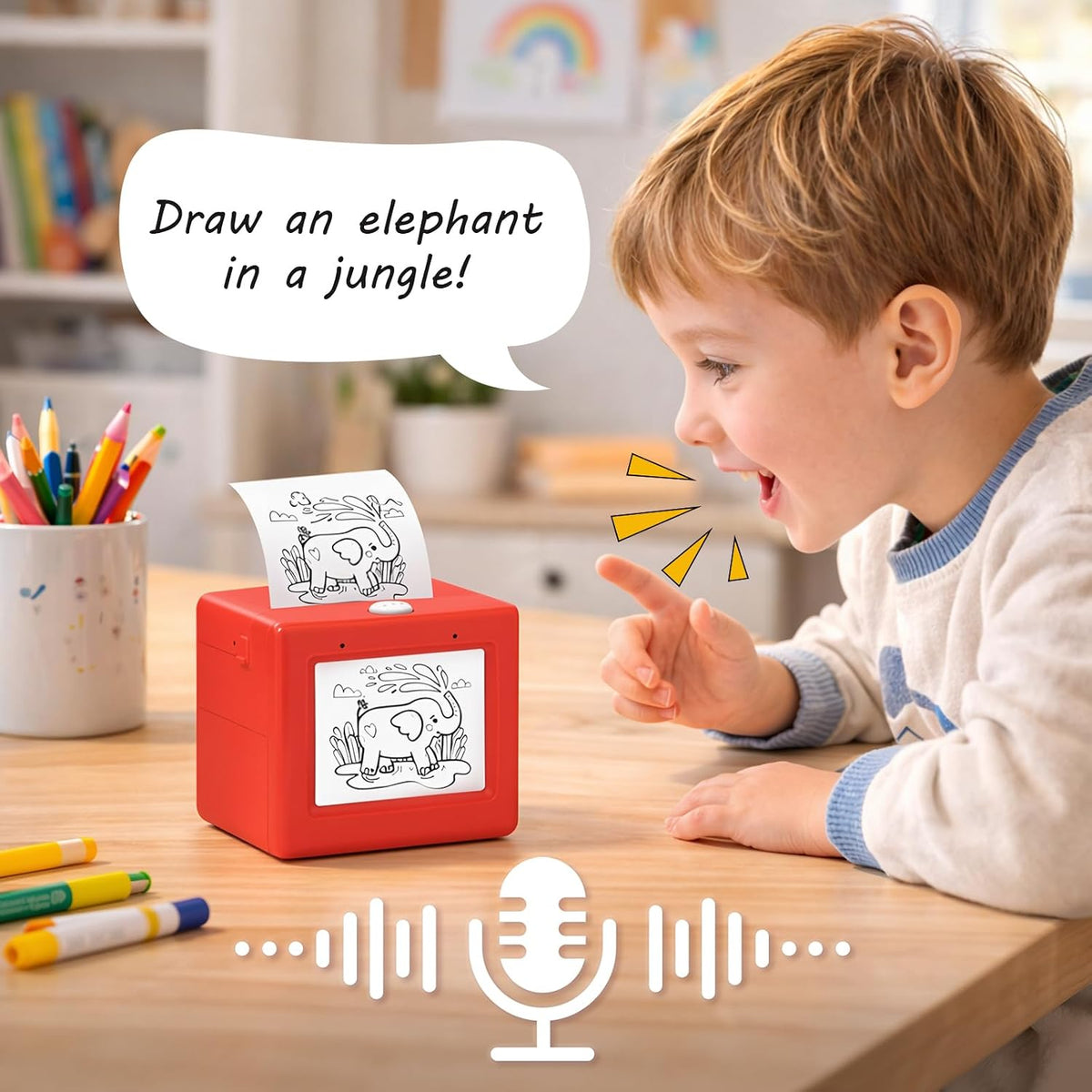 TYIIFIND AI Voice-Activated Mini Sticker Printer