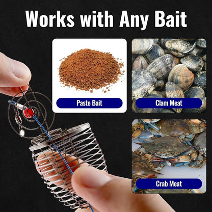 Tyiiplus™ Stainless Steel Fishing Bait Cage Feeder – Durable Fish Attracting Rig Attachment