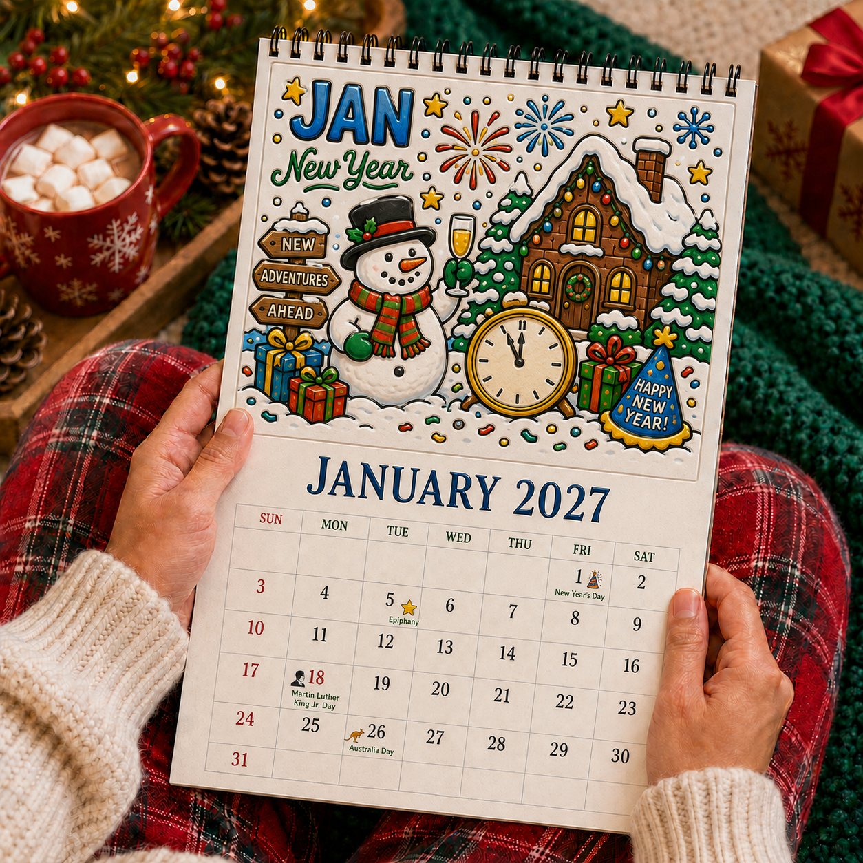 🎨Color Your Year 2027: Creative Coloring Calendarr📅
