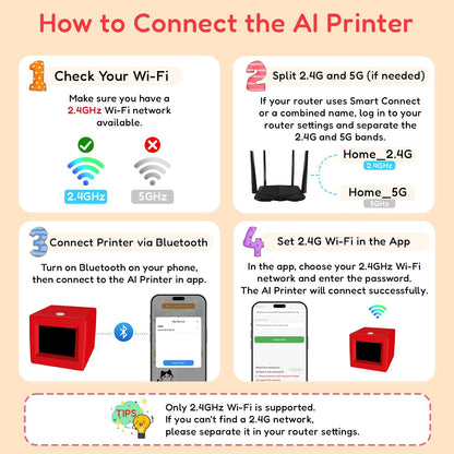 TYIIFIND AI Voice-Activated Mini Sticker Printer