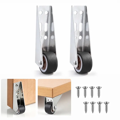 TYIIPLUS™ Heavy Duty Furniture Roller Wheels – 110LBS Low Profile Sliding Casters for Cabinets, Doors, Drawers & Plant Stands