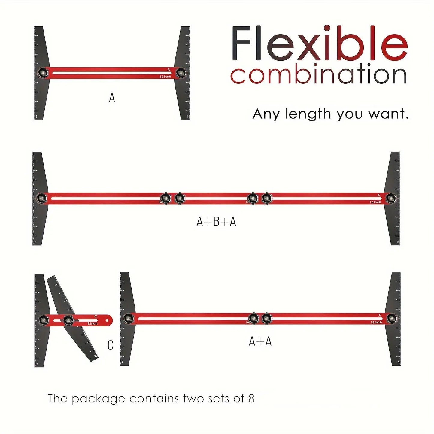 Professional Adjustable Stair Tread Template Tool Set