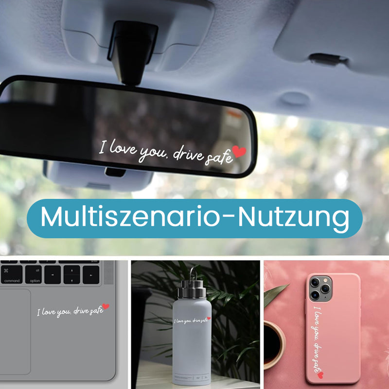 💖“I Love You Drive Safe“ Mirror Sticker