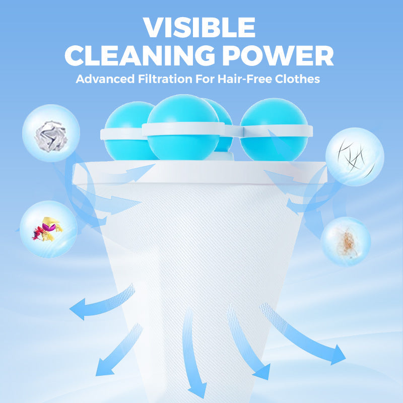 🧺 BUY 1 GET 1 FREE! 🧼 Floating Lint Mesh Bag – Catches Hair & Lint, Reusable & Protects Washing Machine/Drain 🚿
