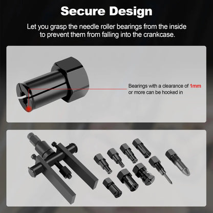 10PCS Blind Hole Bearing Puller Kit – Motorcycle Wheel Inner Bearing Removal Tool Set (0.31"–0.98")