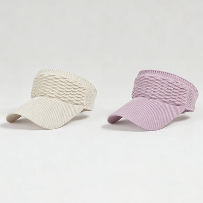 2-Pack Women’s Open-Top Breathable UV-Protection High-Ponytail Sun Visor
