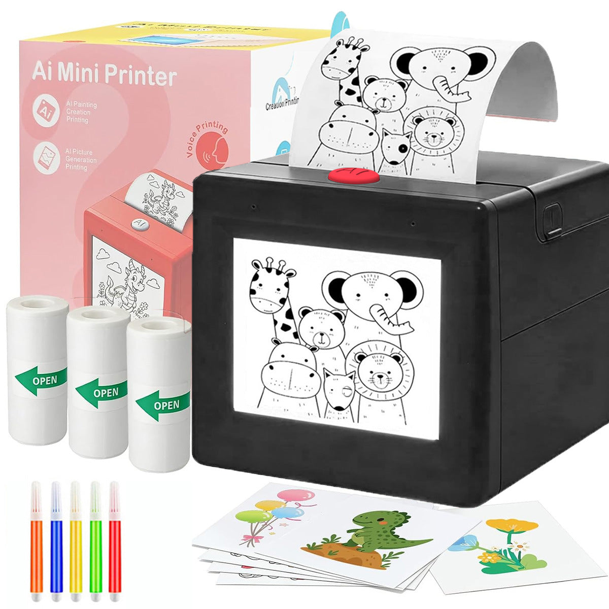 TYIIFIND AI Voice-Activated Mini Sticker Printer