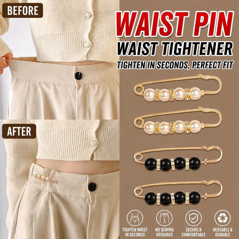 Lustrous Pearl Metal Brooch | Multi-purpose Outfit Accessory