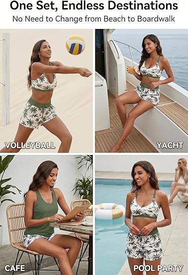 Tyiiplus™ 3 Piece Tankini with Shorts