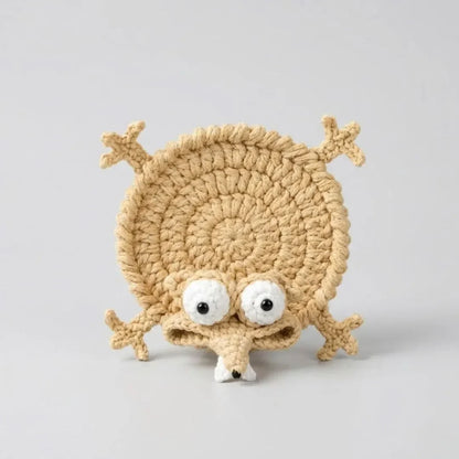 ☕Funny Lizard Crochet Coaster