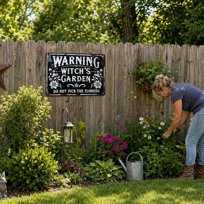 🧙 Warning: This is the Witch's Garden Iron Sign