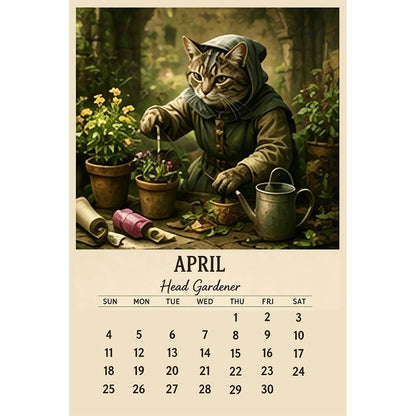🐱2027 Medieval Cats Doing Modern Jobs Calendar
