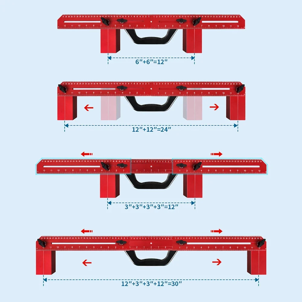 TYIIPLUS Adjustable Woodworking Framing Stud Layout Tool (Up to 30")