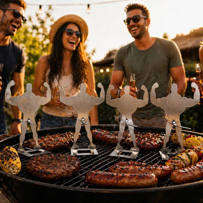 Funny BBQ Stand Muscle Man Hot Dog Holder