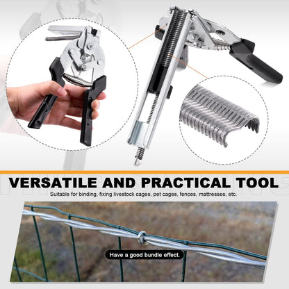 M Type Hog Ring Pliers Kit – Semi-Automatic Spring-Loaded High-Efficiency Cage & Fence Repair Tool