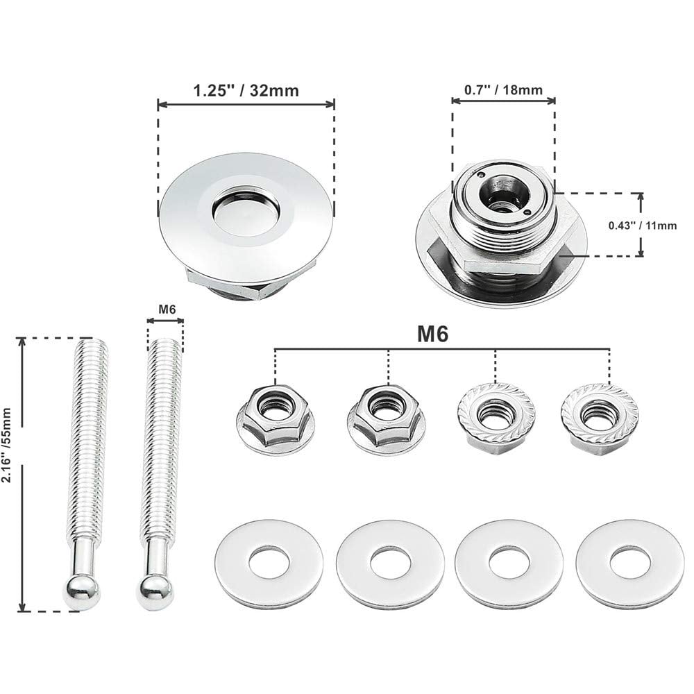 4Pcs Universal Aluminum Quick-Release Lock Latches