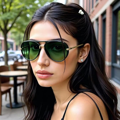 Retro Oversized Aviator Sunglasses